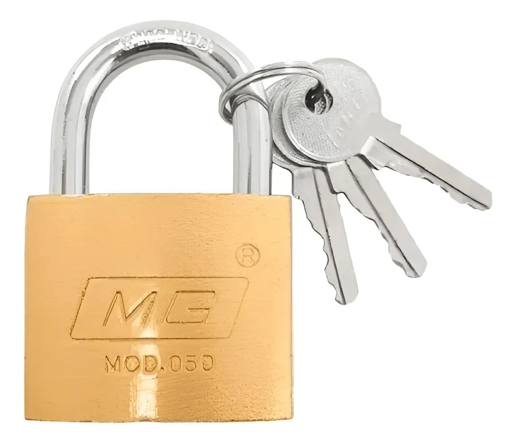 [BE-612607] Candado Mg Corto MG050 Dorado para Seguridad
