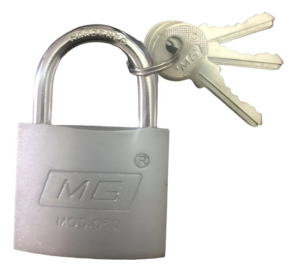 [BE-164601] Candado Mg Corto MG050 Plata para Seguridad