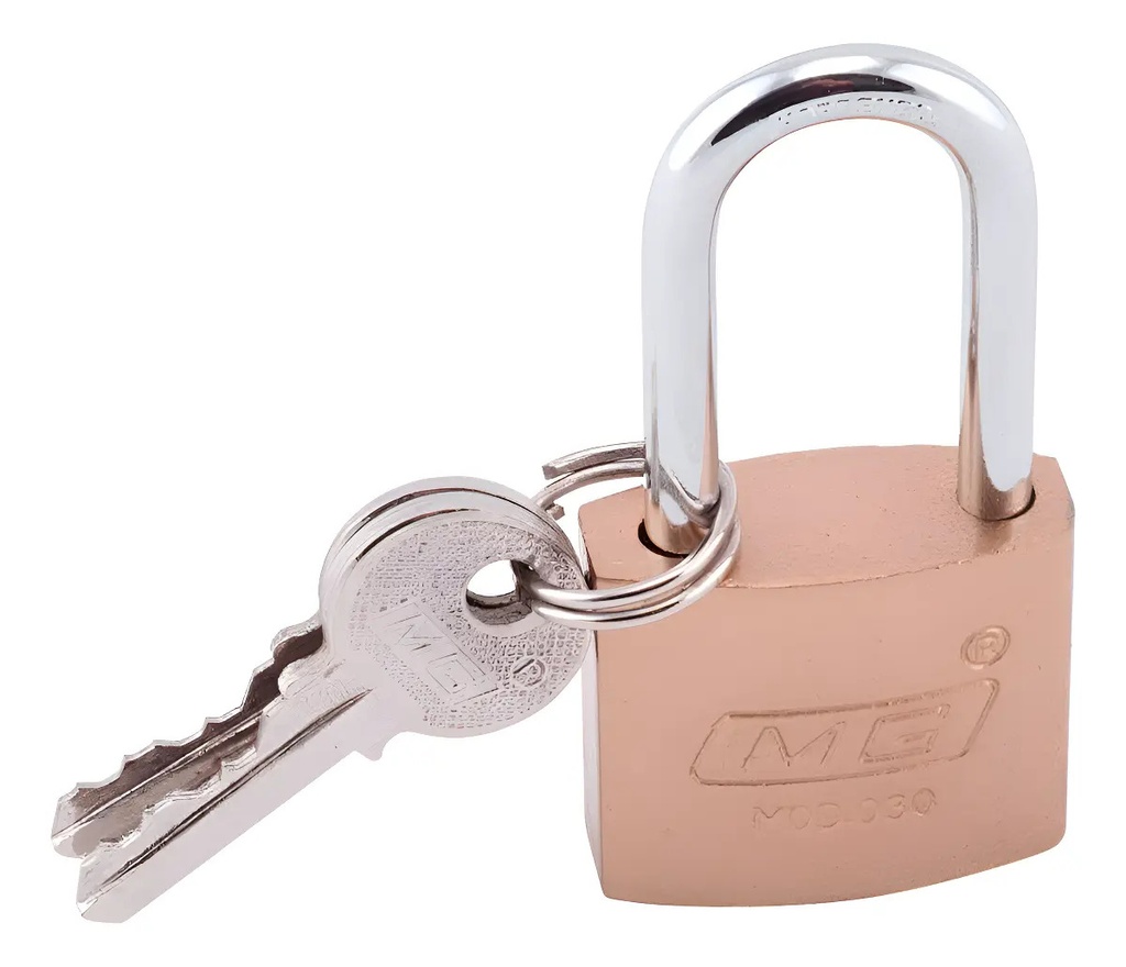 [BE-799803] Candado Mg Largo MG030GL Dorado para Seguridad