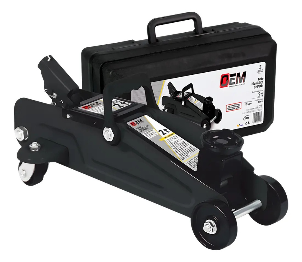 [BE-91459] Gato Patin 2TON Oem E/plas GNM2P para Taller Automotriz