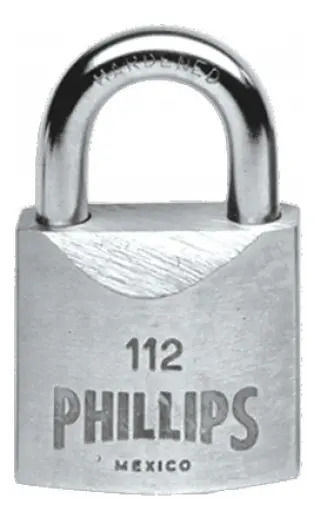 [BE-B01222] Candado Gancho Corto PHS112 Phillips para Seguridad