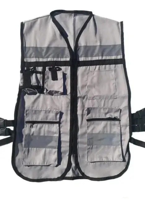 [BE-727090] Chaleco Brigadista Gris Perla 727090 Samar Alta Visibilidad