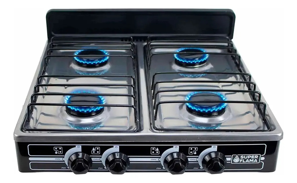 [BE-33839] Estufa Supra 4Q Cub/acero Negro 4QCAN para Cocina