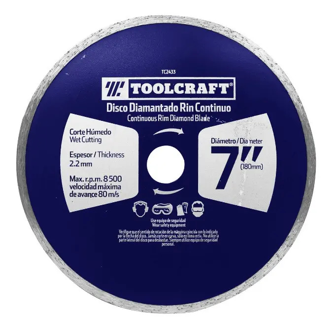 [BE-808703] Disco 7" Continuo TC2433 Toolcraft para Corte y Desbaste