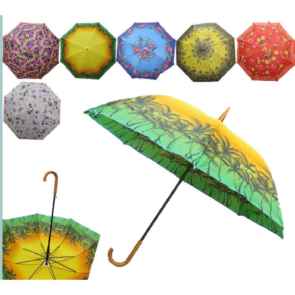 [EB-UB8860] Paraguas Mango Largo Estampado 55 cm Tipo Bastón Caja 60 pzas