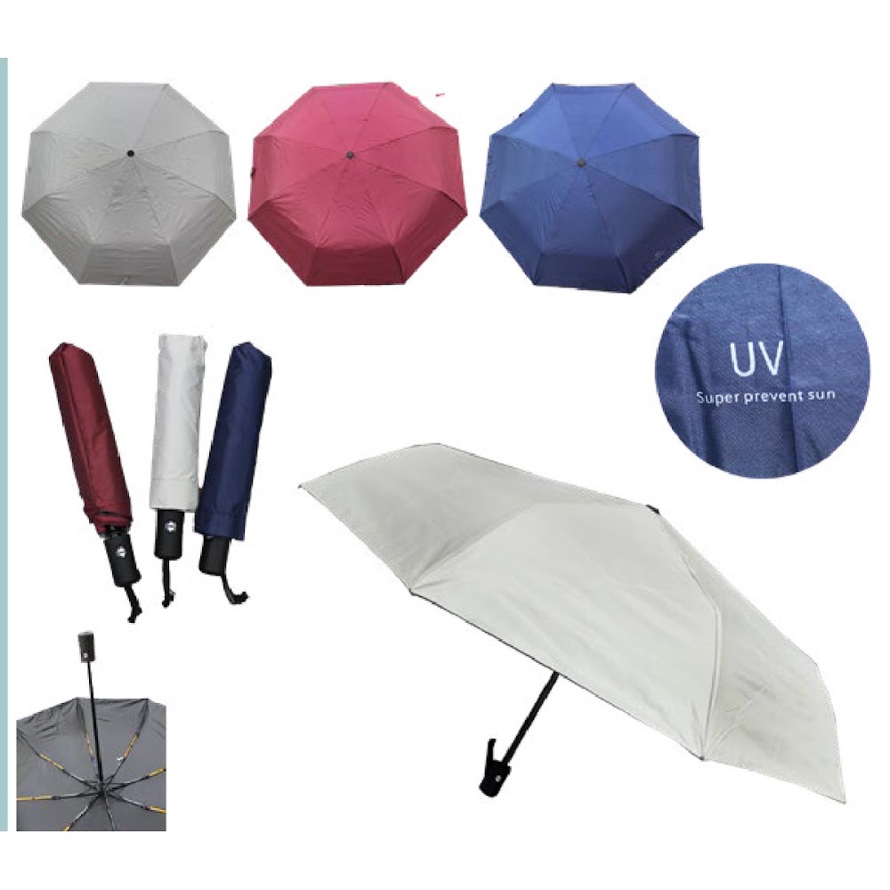 [EB-UB8813] Paraguas Plegable Protección UV 53.5 cm 8 Varillas Caja 100 pzas