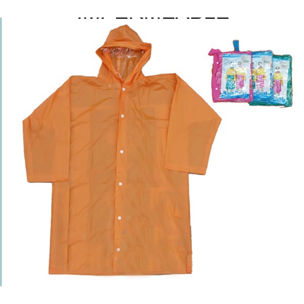 [EB-UB8785] Impermeable Infantil con Espacio para Mochila y Capucha Caja 100 pzas