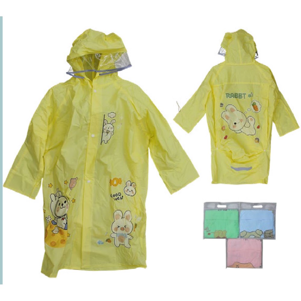 [EB-UB8884] Impermeable Infantil Estampado con Espacio para Mochila Caja 100 pzas