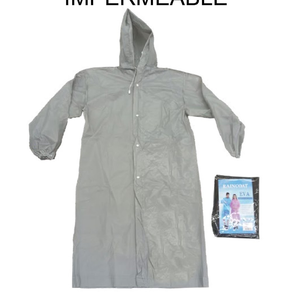 Impermeable Adulto Color Liso 115x70 cm con Capucha Caja 200 pzas