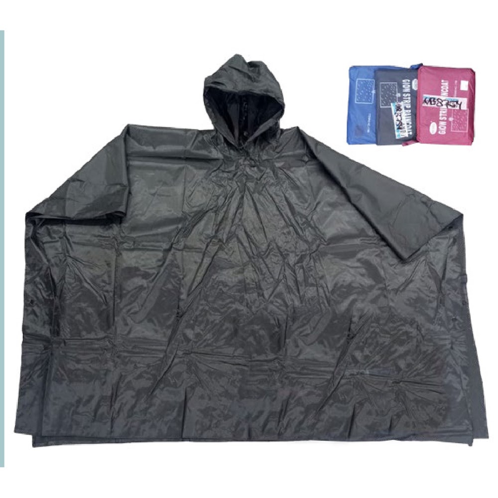 [EB-UB8754] Capa Poncho Adulto Cuatro Colores Unitalla con Capucha Caja 50 pzas