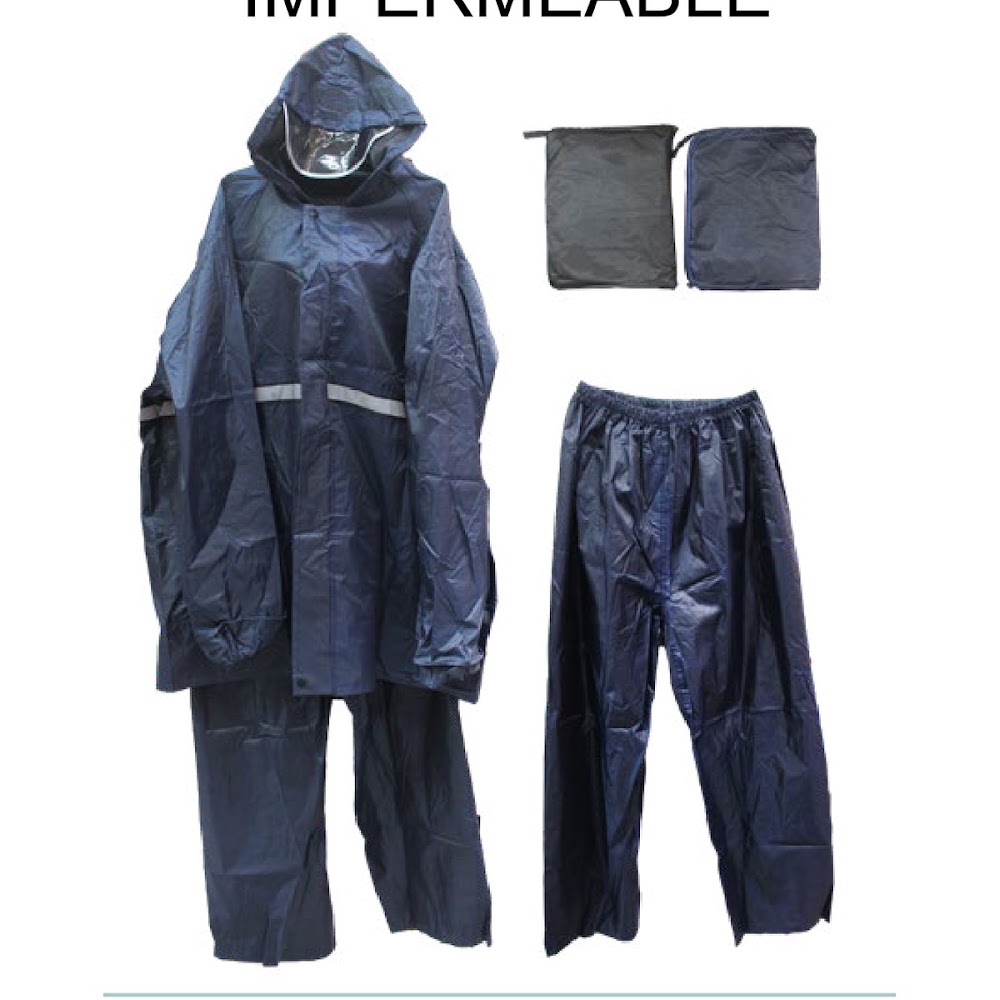 [EB-UB8761] Impermeable Grueso 2 Piezas Tallas XXL a XXXXL con Capucha Caja 50 pzas
