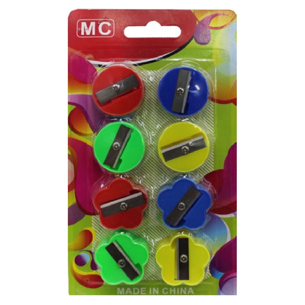 [EB-ST43633] Sacapuntas Escolar 8 Piezas 2 cm Figuras en Blíster Caja 800 pzas