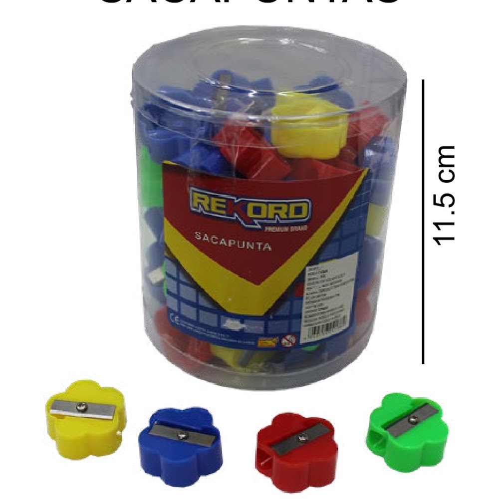 [EB-ST43628] Sacapuntas Escolar Bote con 72 Piezas 11.5 cm Surtidos Caja 100 pzas