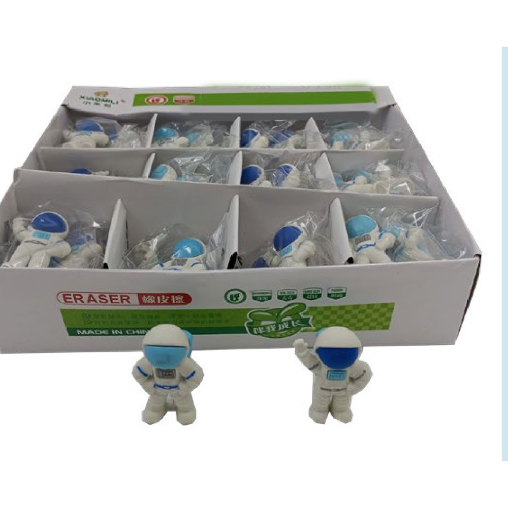 [EB-ST44772] Goma Figura Astronauta 48 Piezas en Exhibidor Escolar Caja 32 pzas