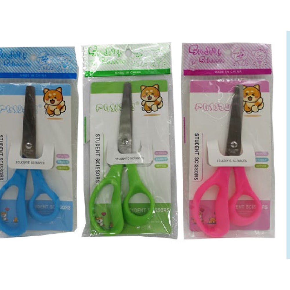 [EB-ST44547] Tijeras Escolares 14 cm Mango de Plástico Colores Surtidos Caja 720 pzas