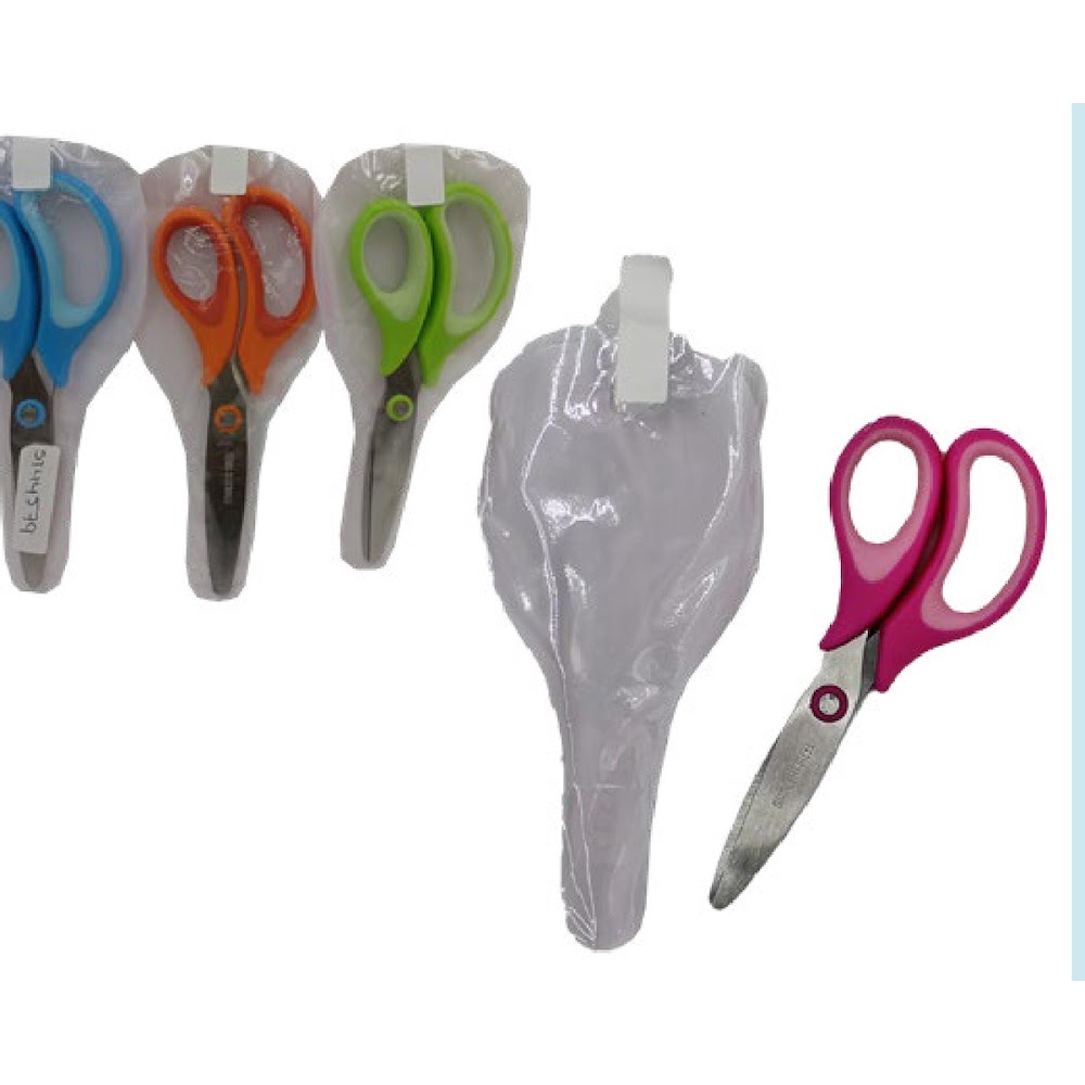 [EB-ST44579] Tijeras Escolares 14 cm Mango de Colores Surtidos Caja 720 pzas