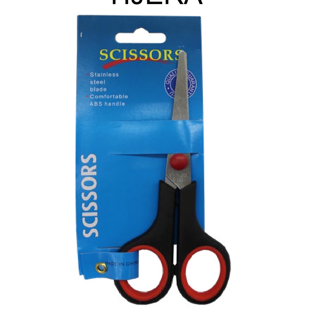 [EB-ST44552] Tijeras de Oficina 16.5 cm Acero Inoxidable Mango ABS Caja 600 pzas