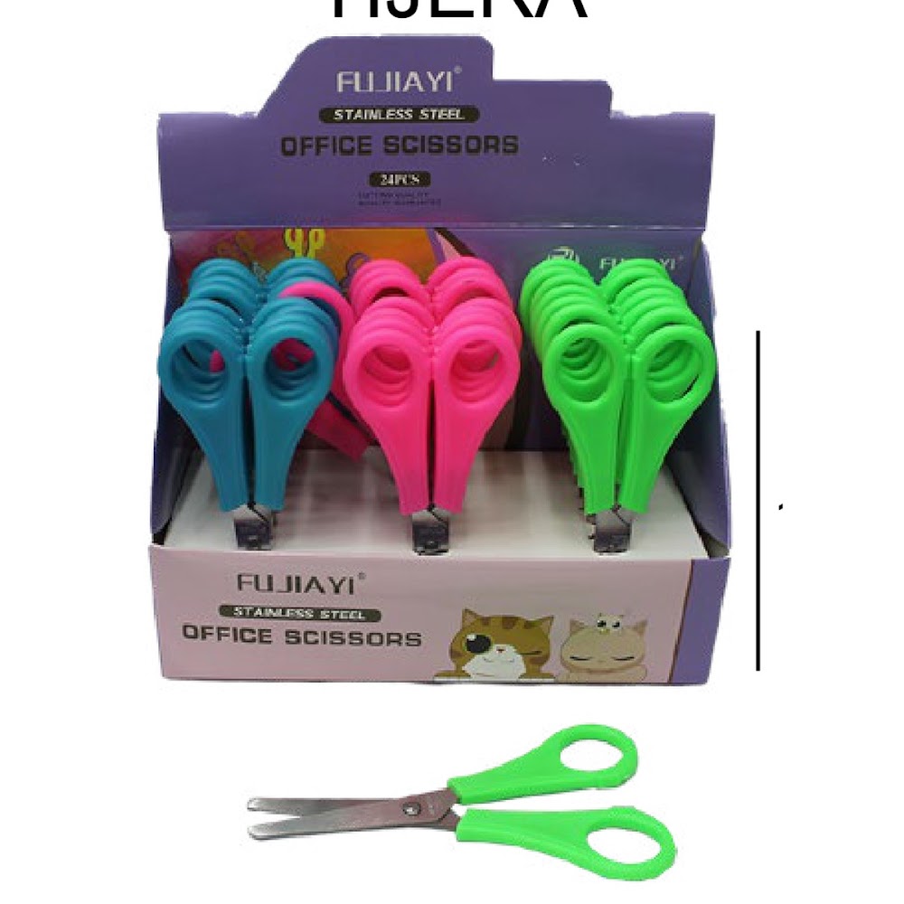 Tijeras Escolares 13 cm Punta Roma Colores Surtidos Caja 720 pzas