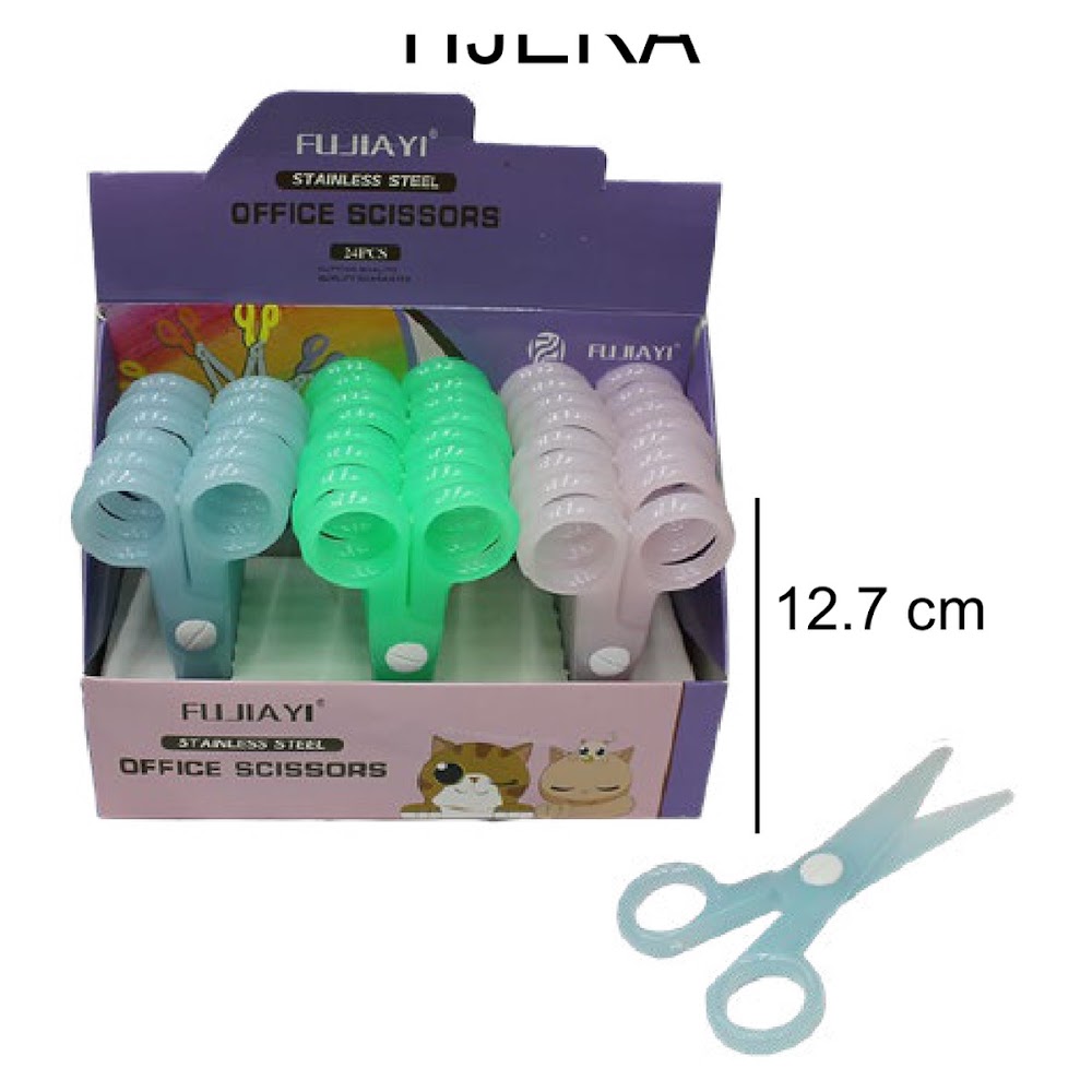 Tijeras Escolares 12.7 cm Punta Roma Tonos Pastel Caja 960 pzas