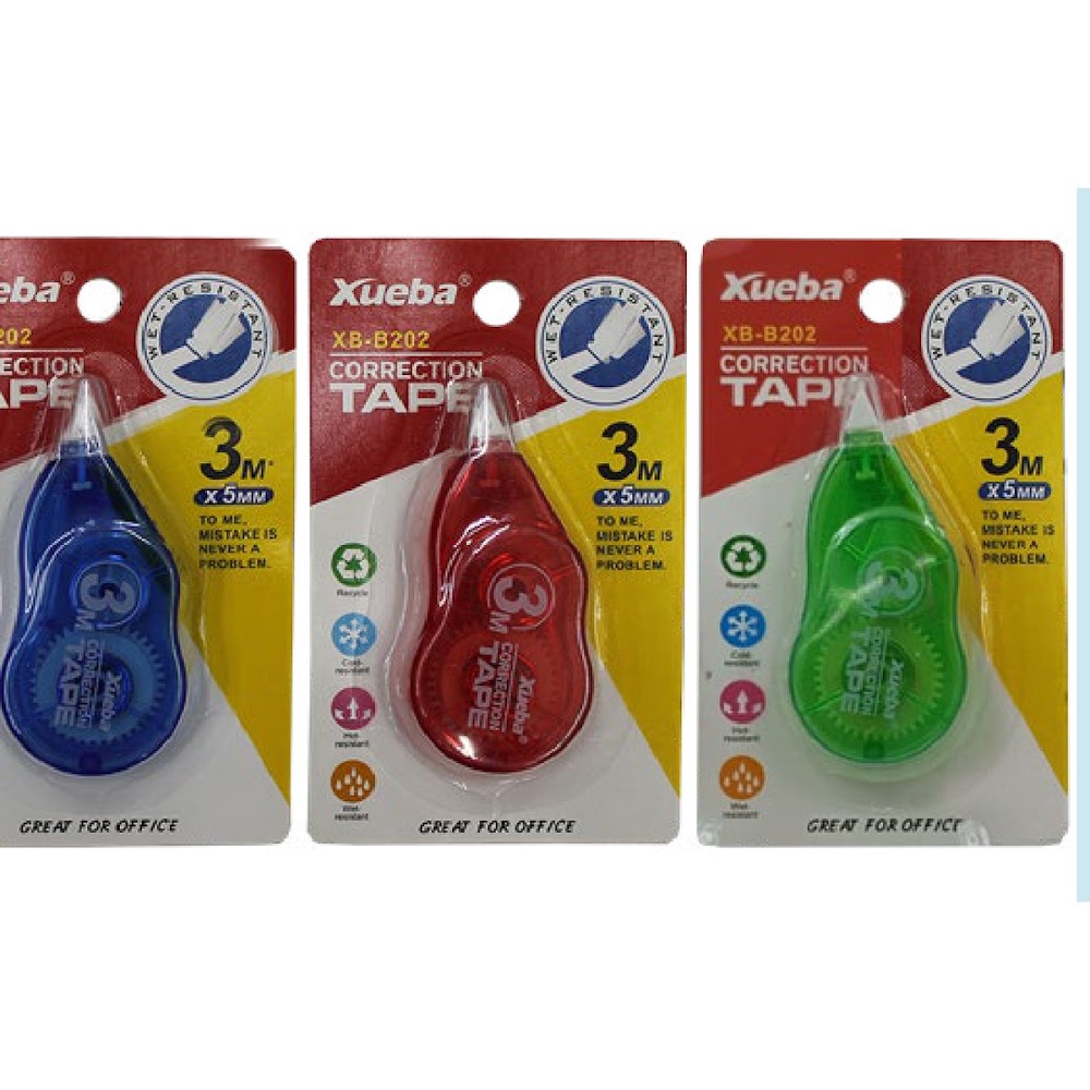 [EB-ST44539] Corrector en Cinta 3 m x 5 mm Colores Surtidos Caja 1440 pzas