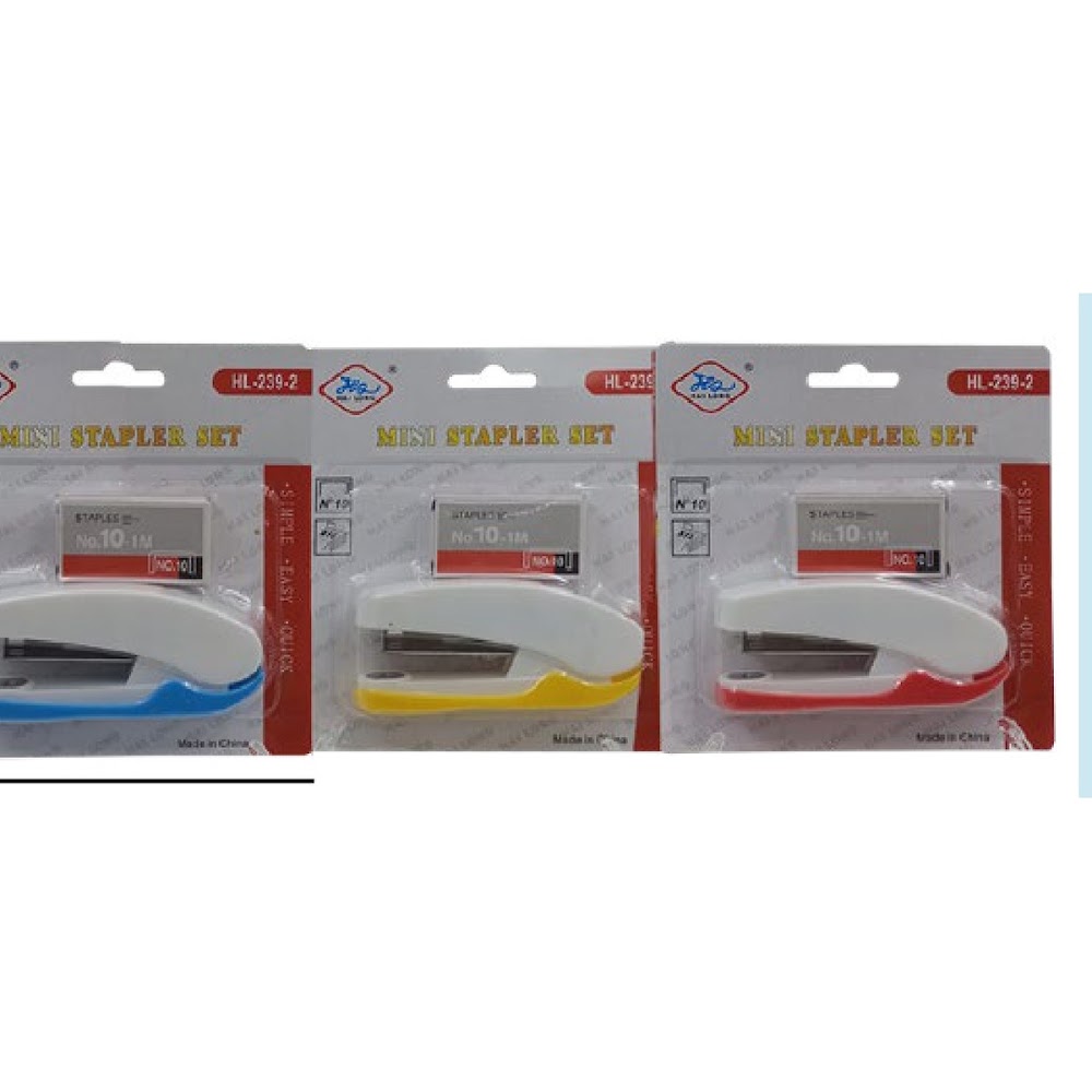 Engrapadora Mini con Grapas Incluidas 13 cm Colores Caja 216 pzas
