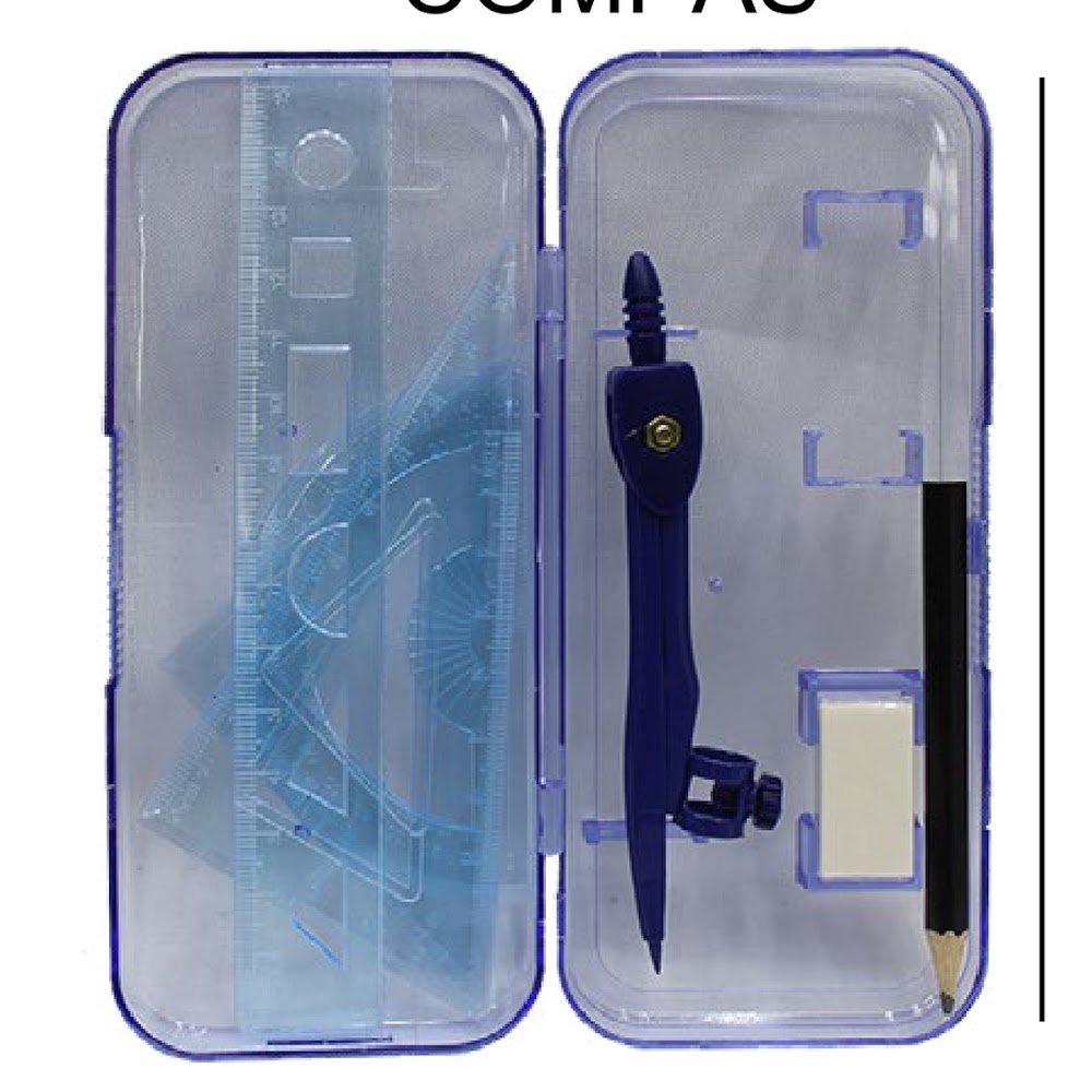 Set de Compás Escolar 17 cm con Estuche y Accesorios Caja 144 pzas