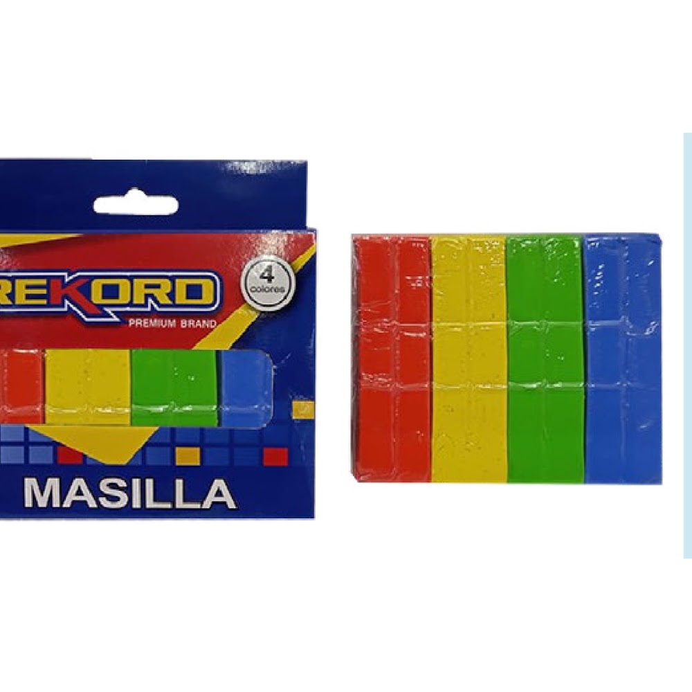 Set de Plastilina 4 Colores en Barra para Escuela Caja 48 pzas