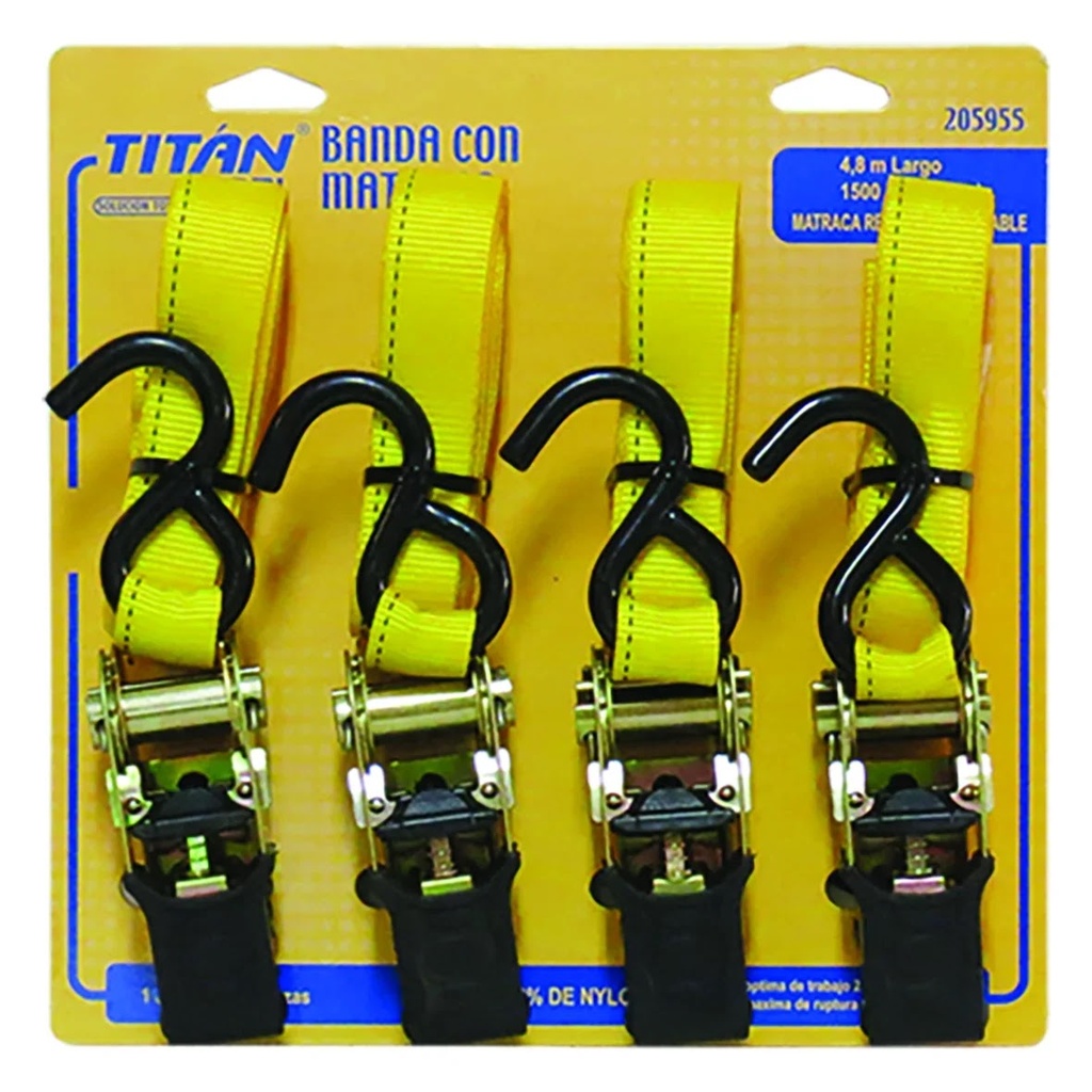 [OB-205955] Banda de Amarre para Carga con Matraca 1" x 4.8 m Titan