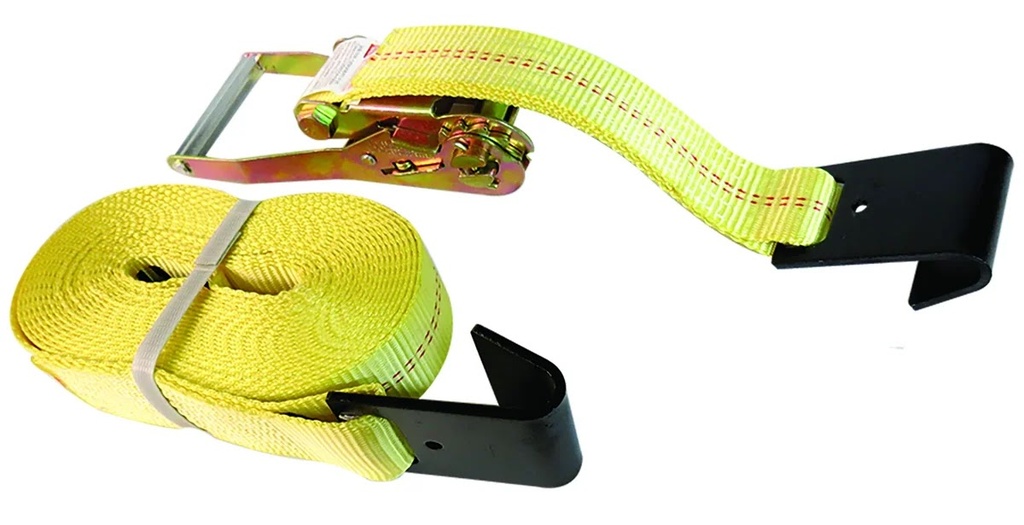 Banda de Amarre para Carga con Matraca y Gancho Plano 2" x 9.5 m Titan