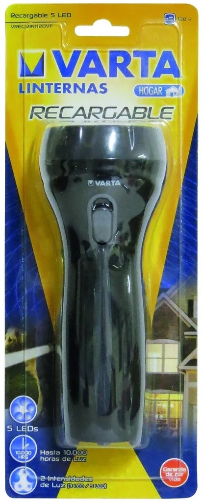 Linterna Recargable 110 V con 5 LED de Mano Varta