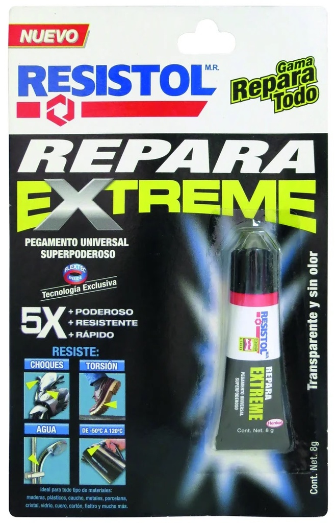 Pegamento Contacto Repara Extreme 8 g de Uso Rudo Resistol