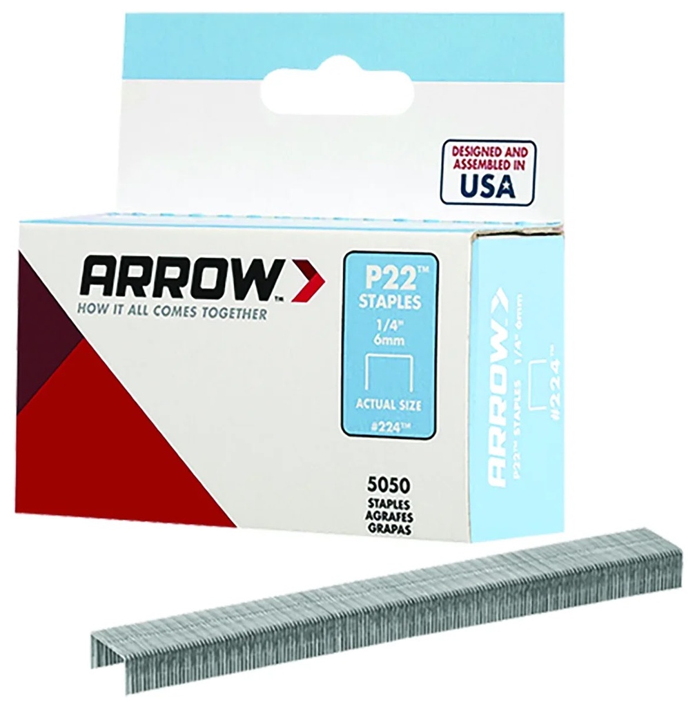 Grapa para P22 1/4" con 5 050 P para Engrapadora Arrow