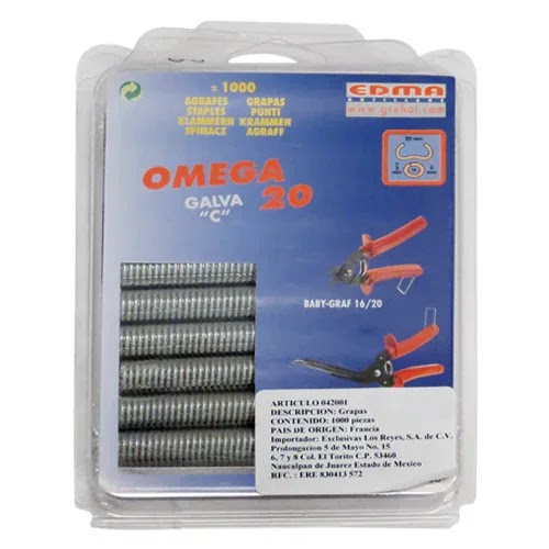 Panel W Grapa Omega 20 con 1 000 P para Engrapadora Edma
