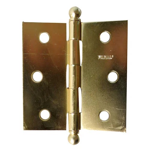 Bisagra Cuadrada P S Bo Latón 3" con T para Puerta Phillips