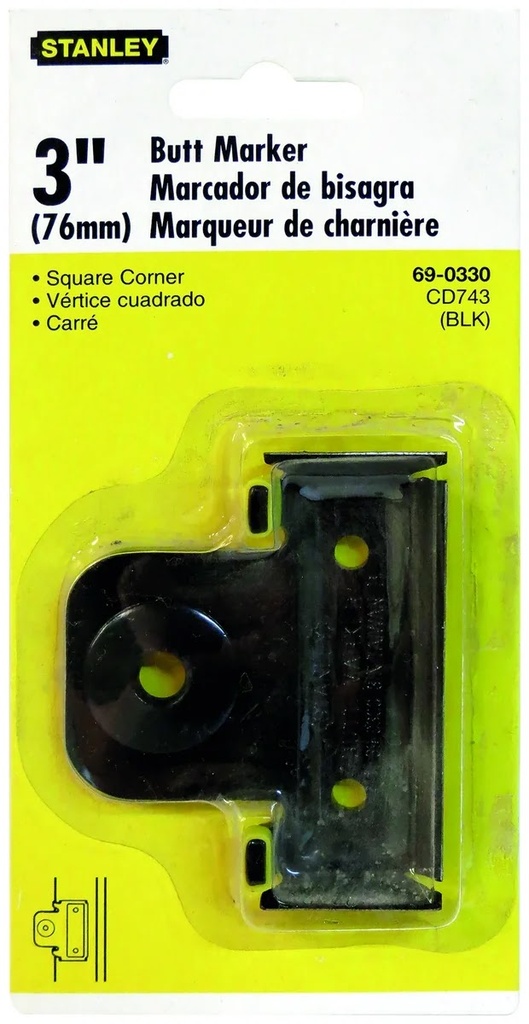Bisagra Marcadora para Bisagra Cuadrada 3" para Puerta Stanley