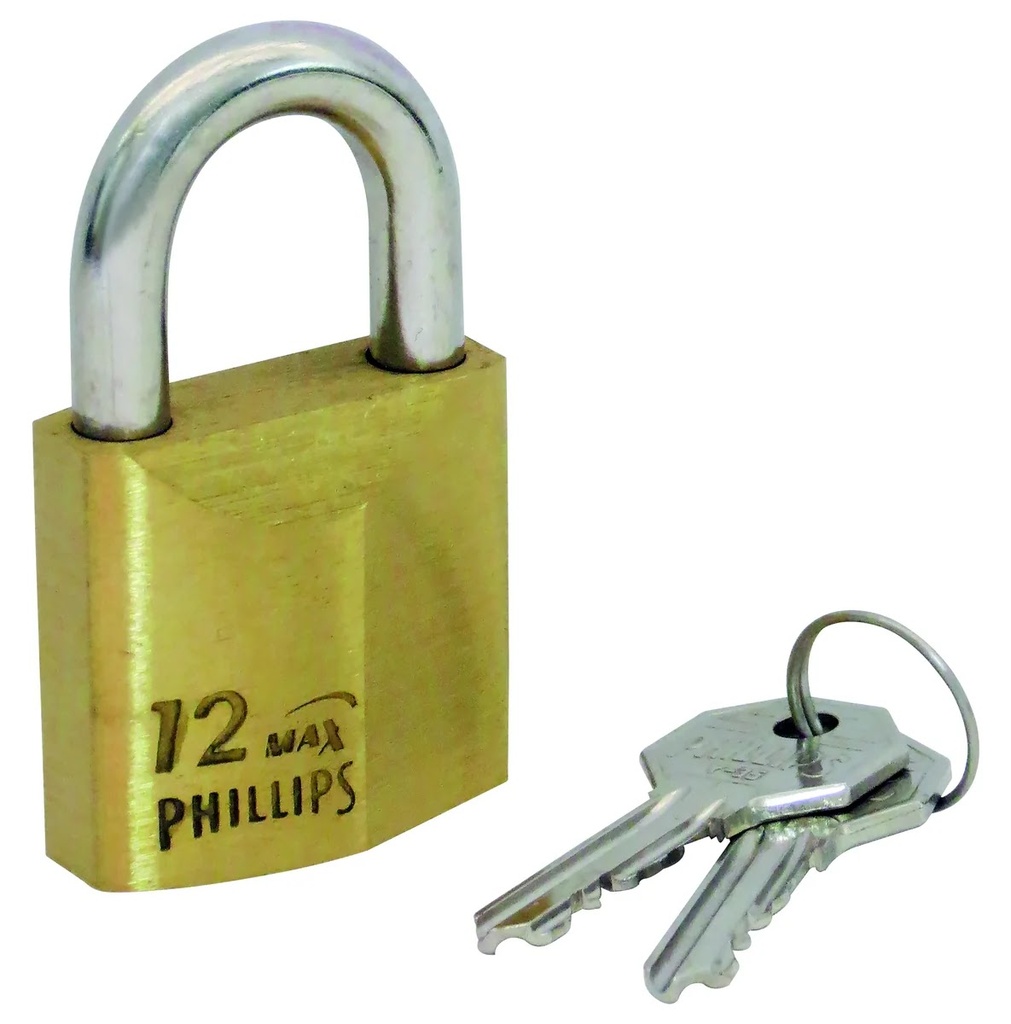 Candado Latón 38 mm MAX de Seguridad Phillips