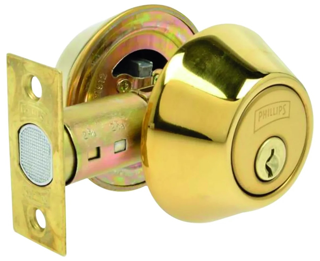 [OB-119230] Cerrojo Puerta Cilindro Mariposa Latón B para Puerta Phillips