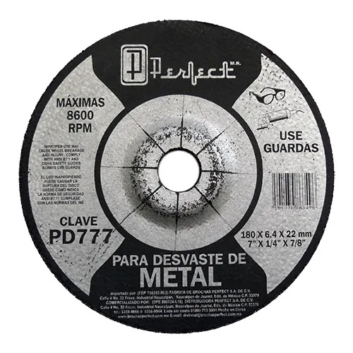 Abrasivo Metal 180 y 6 4 y 22 2 mm Desbaste para Desbaste Perfect