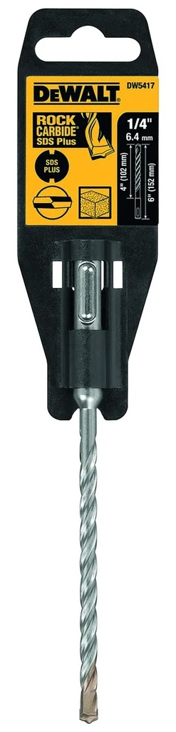 Broca Concreto SDS Rock 1/4 y 6" para Taladro Dewalt