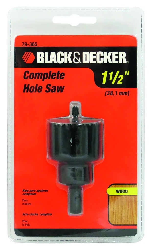 Sierra Copa Bimetal 1 1/2" para Barrenos Grandes Black&Decker