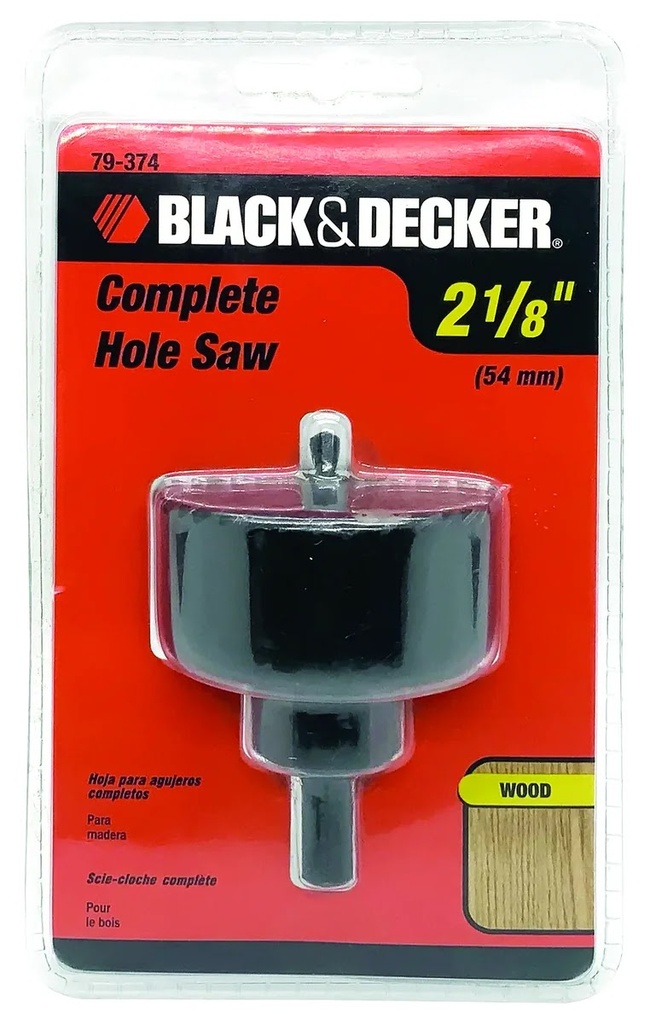 Sierra Copa P /madera 2 1/8 para Barrenos Grandes Black&Decker