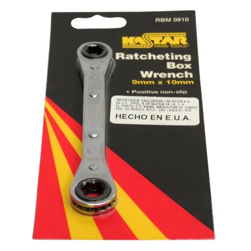 Llave Estrías con Matraca 09 y 10 mm Cromo Vanadio Kastar