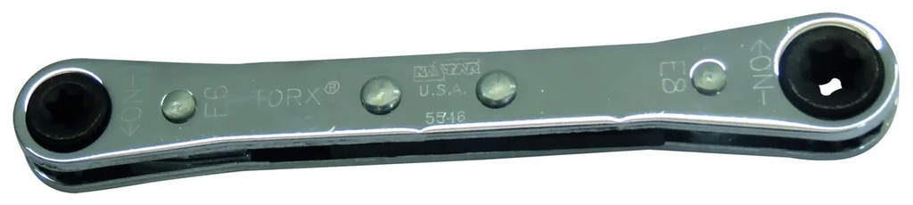 Llave TORX Hembra con Matraca E06 y E08 Cromo Vanadio Kastar