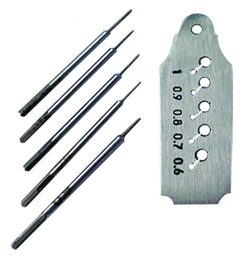 Tarraja Joyero 0.6-1 mm J 6 Piezas para Rosca