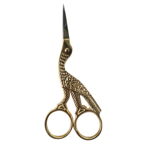 Tijera para Bordar 4" Recta Garza Dorada de Corte