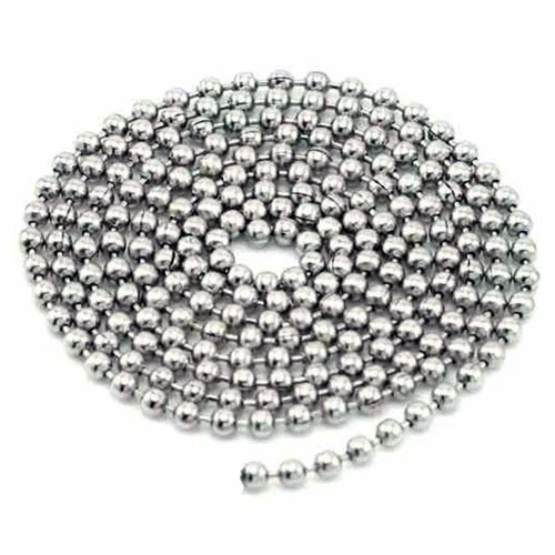Cadena Bola 3.2 mm Rollo 50 m Cromada para Bisutería