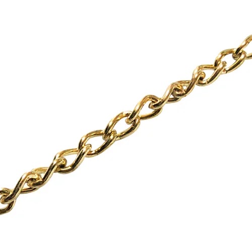 [OB-214219] Cadena Soldada Torcida Dor 3.5 mm R 30 m para Bisutería Titan