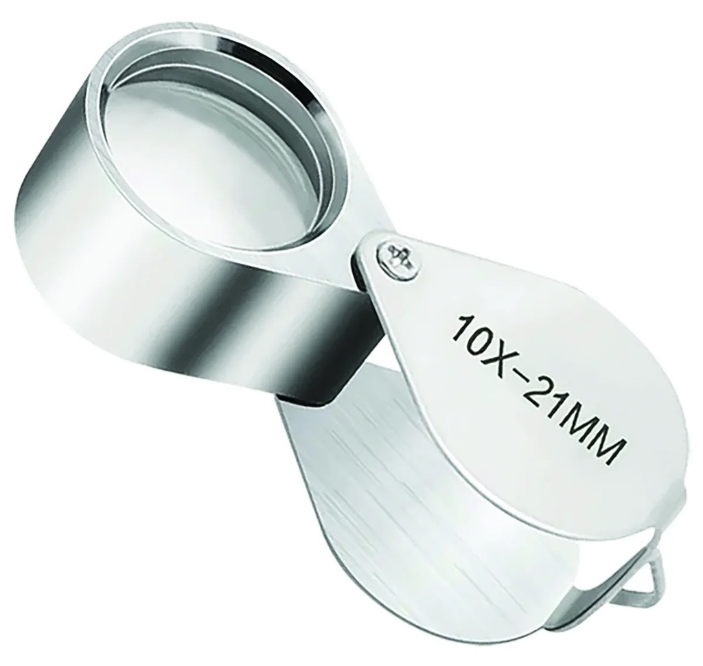 [OB-260660] Lupa Joyero 21 mm 10x Gota Cromada de Aumento