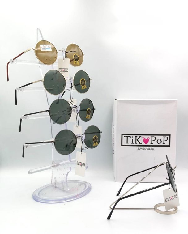 [EB-SP66361] Lentes de Sol de Moda Tik Pop Redondo Metal Caja 12 Pz SP66361