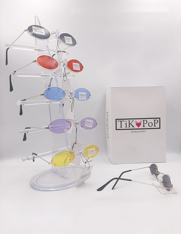 [EB-SP62535] Lentes de Sol de Moda Tik Pop Ovalado chico Metal Caja 12 Pz SP62535